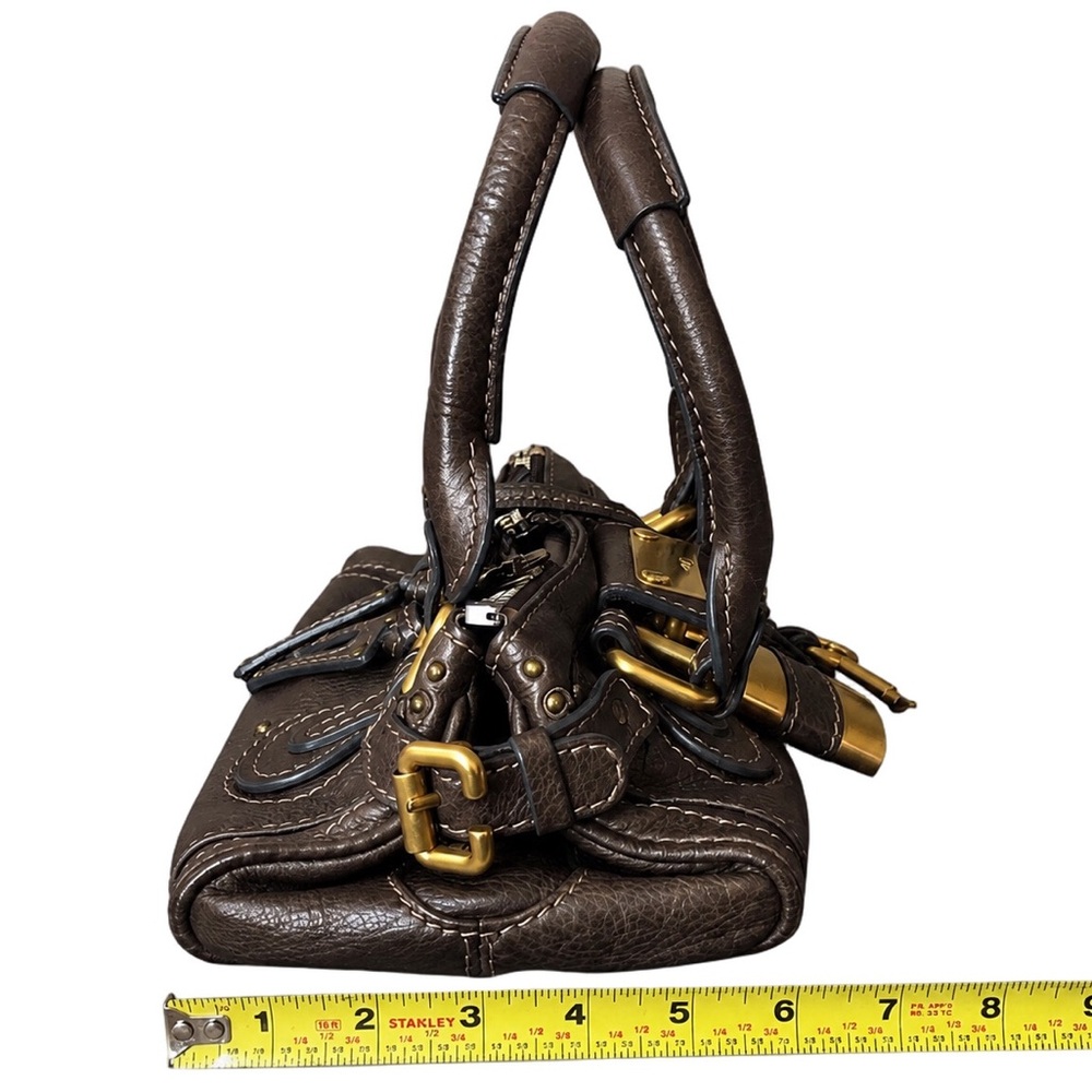 CHLOE Paddington Brown Leather Small Bag with Lock, Key, Dust Bag, COA NWOT MINT - Picture 10 of 17